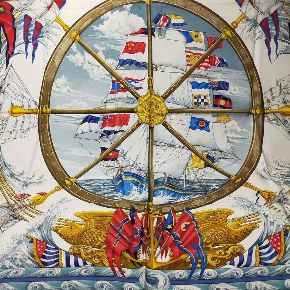 Authentic Hermes Multi color scarf Carre 90 multi color.